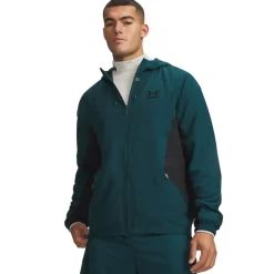 Under Armour Tech Sport Woven Trainingspak Full-Zip Donkergroen Zwart