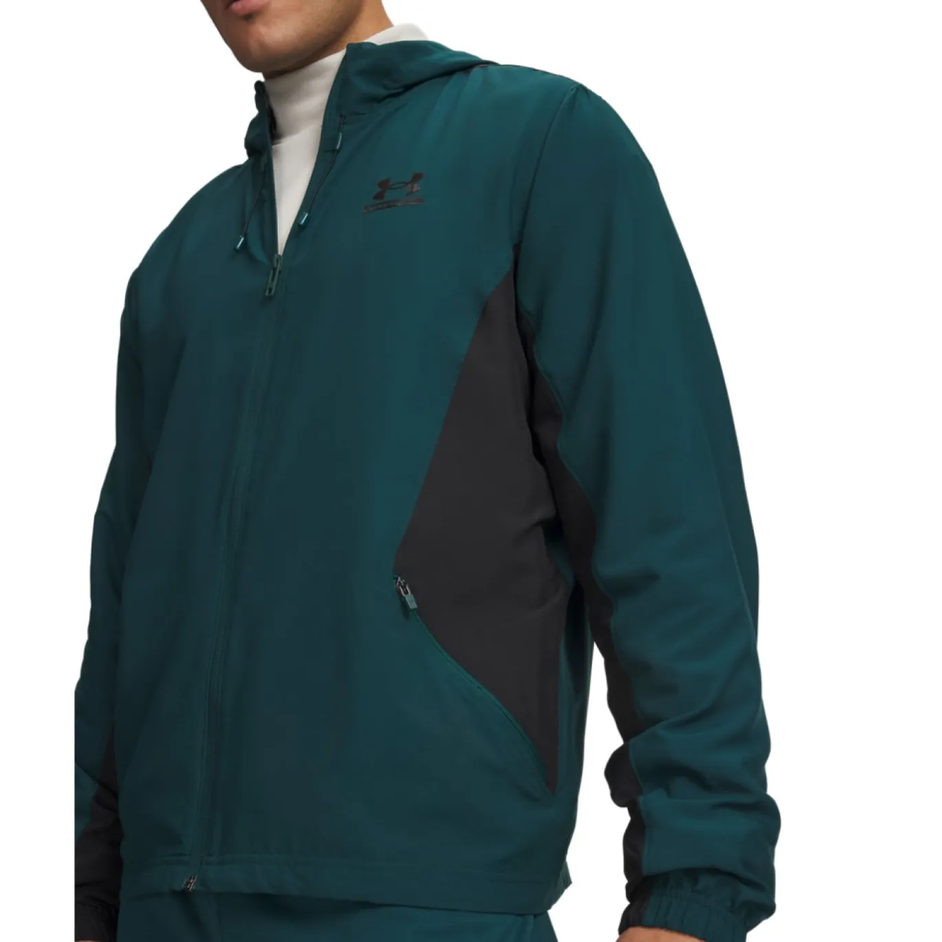 Under Armour Tech Sport Woven Trainingspak Full-Zip Donkergroen Zwart