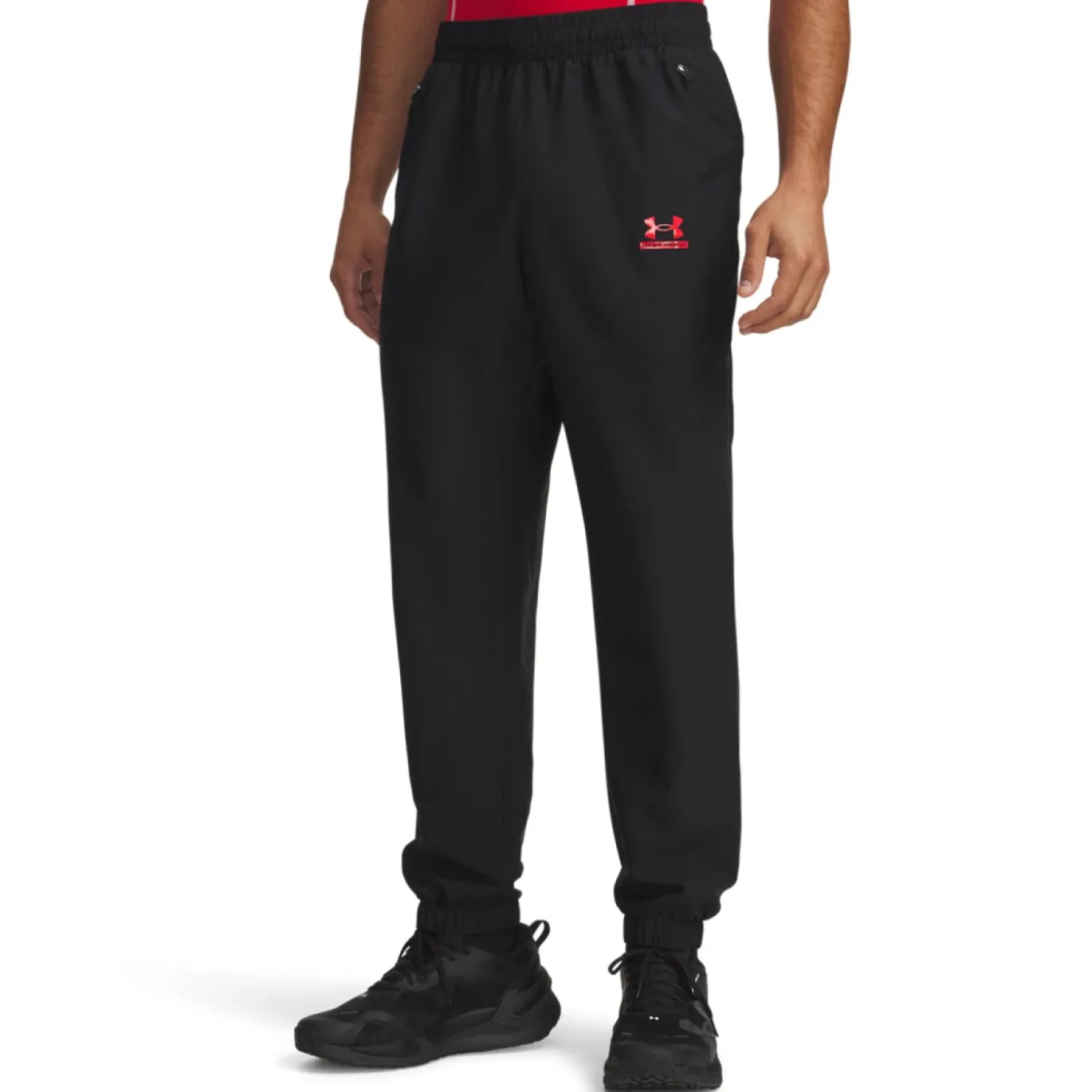 Under Armour Tech Sport Woven Trainingspak Full-Zip Zwart Rood