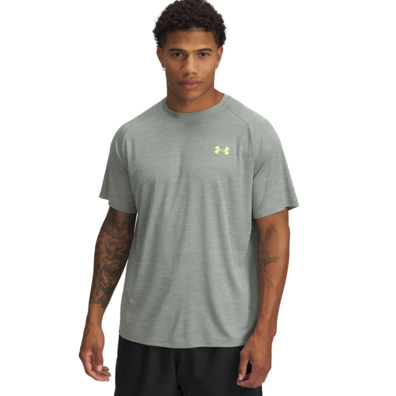 Under Armour Tech Textured Trainingsshirt Groen Neongeel