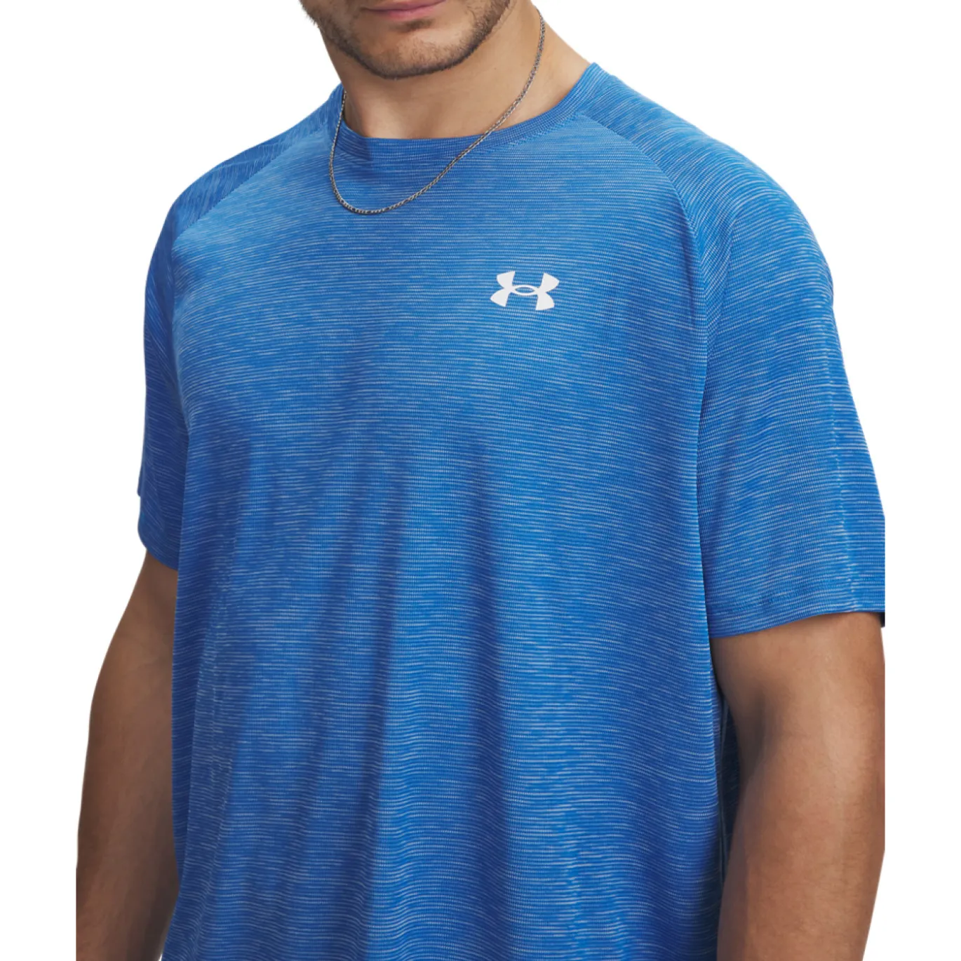 Under Armour Tech Textured Trainingsshirt Blauw Wit