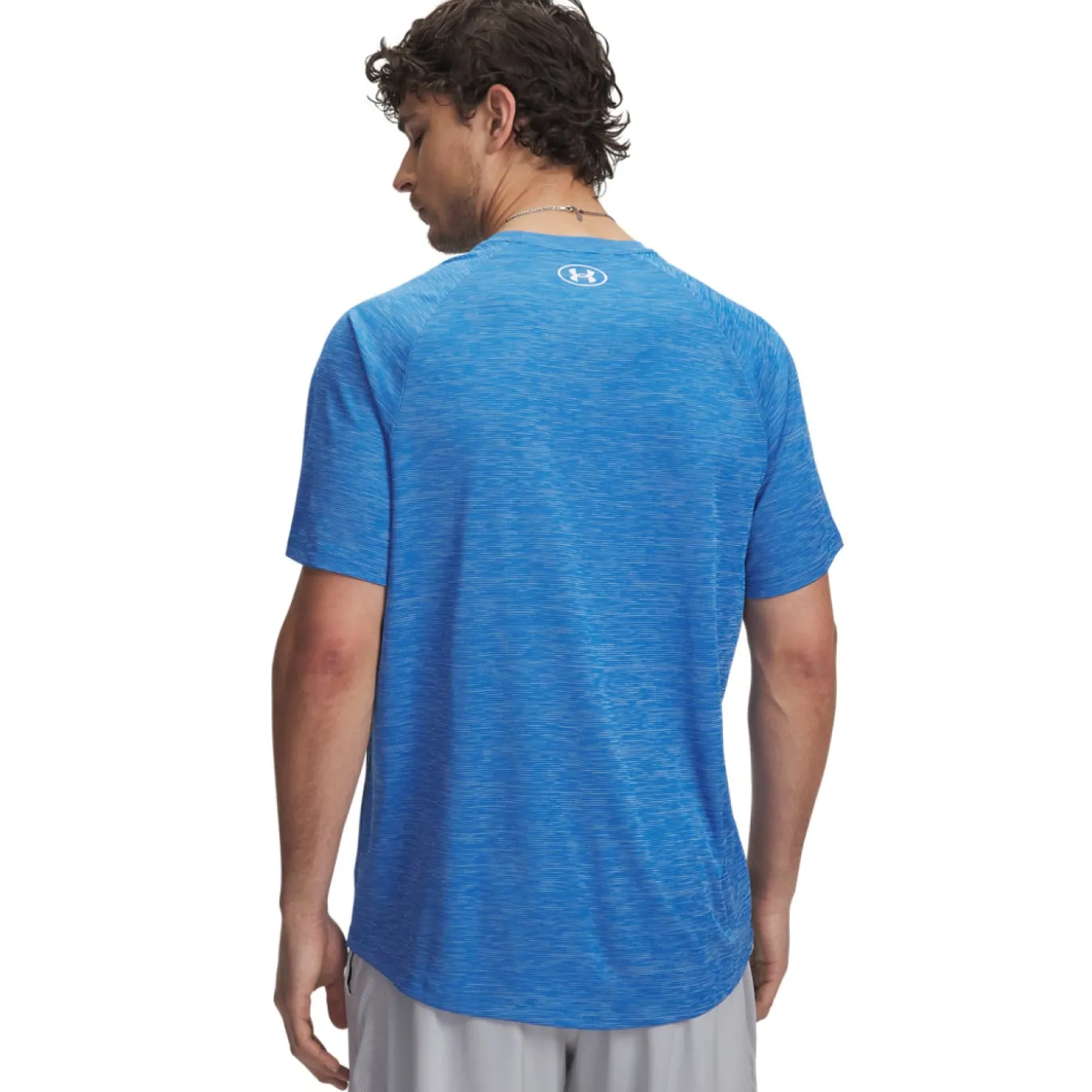 Under Armour Tech Textured Trainingsshirt Blauw Wit