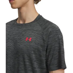 Under Armour Tech Textured Trainingsshirt Grijs Zwart Rood