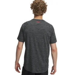 Under Armour Tech Textured Trainingsshirt Grijs Zwart Rood
