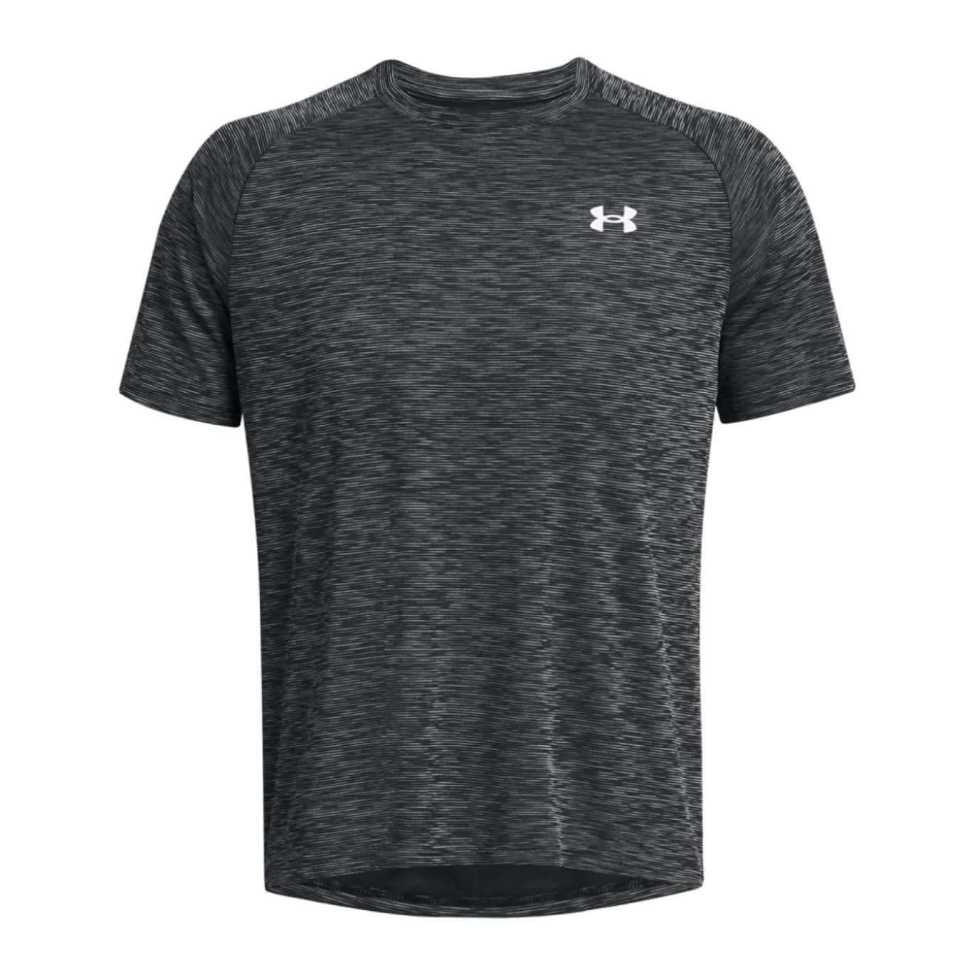 Under Armour Tech Textured Trainingsshirt Donkergrijs Zwart Wit