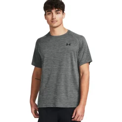 Under Armour Tech Textured Trainingsshirt Grijs Zwart