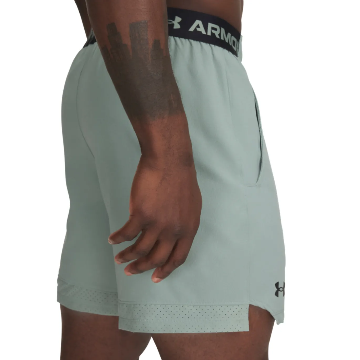 Under Armour Tech Textured Vanish Woven Trainingsset Groen Felgeel Zwart