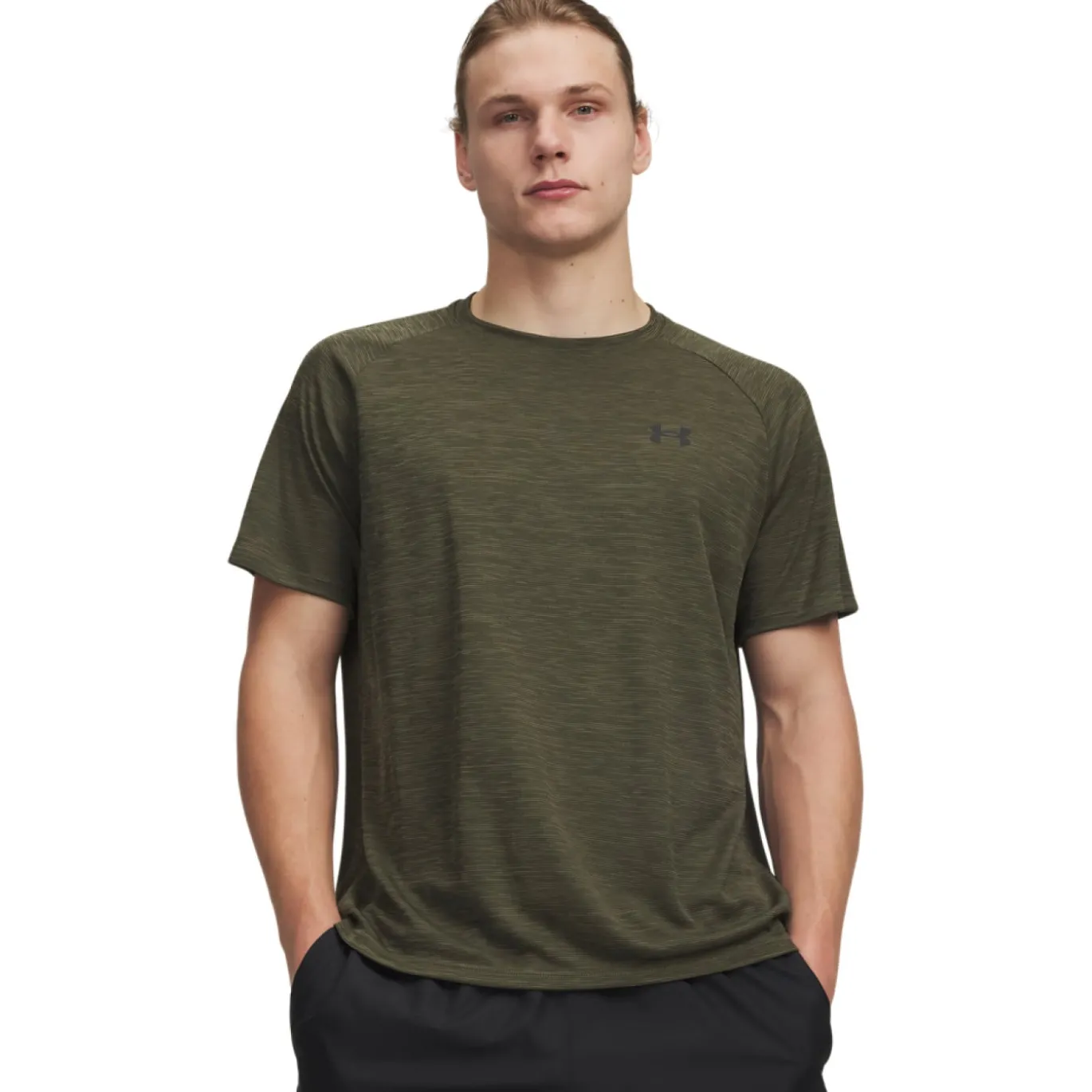 Under Armour Tech Textured Woven Trainingsset Olijfgroen Zwart