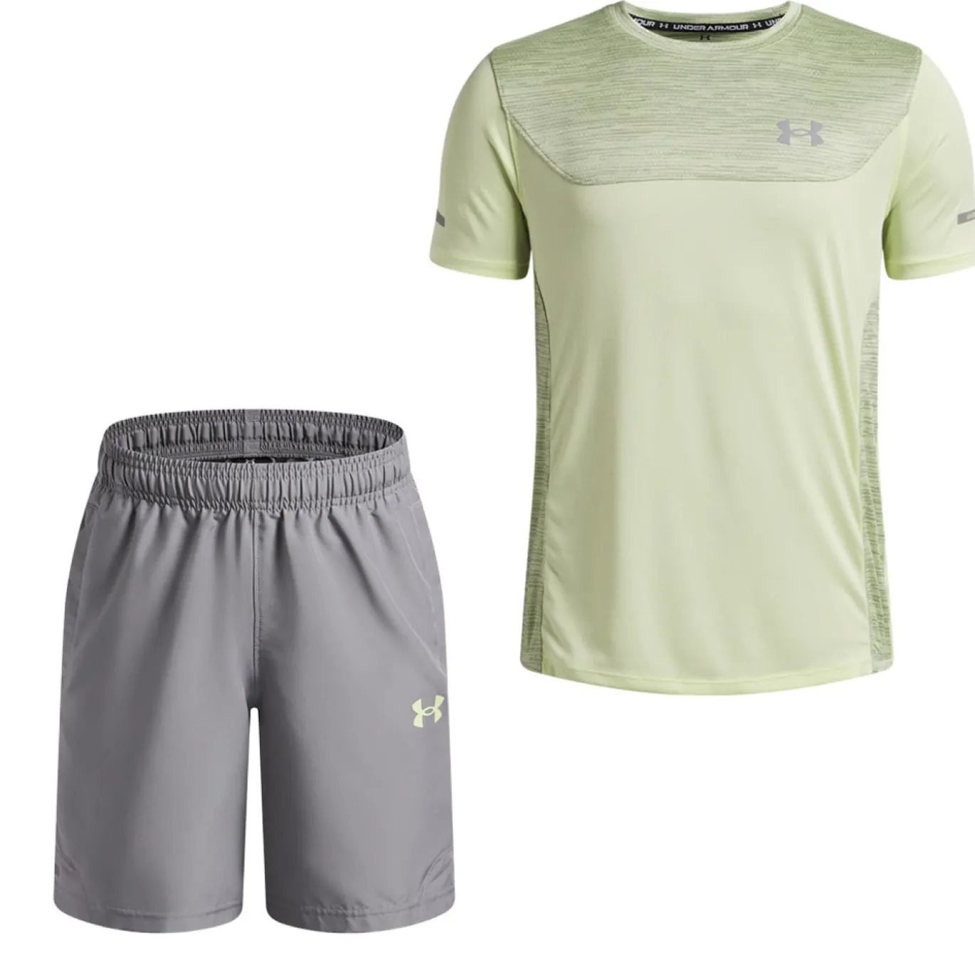 Under Armour Tech Utility Trainingsset Kids Zwart Lichtgroen Geel Donkergrijs Lichtgroen
