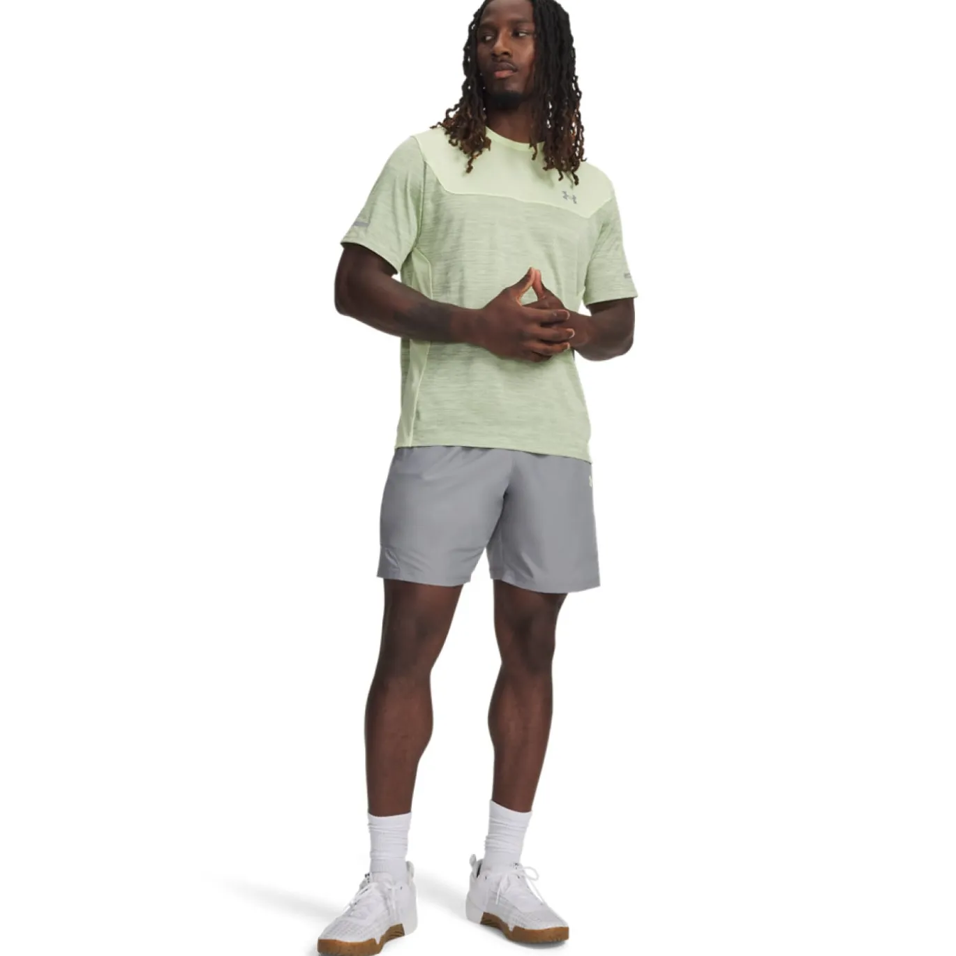 Under Armour Tech Utility Trainingsbroekje Grijs Lichtgroen