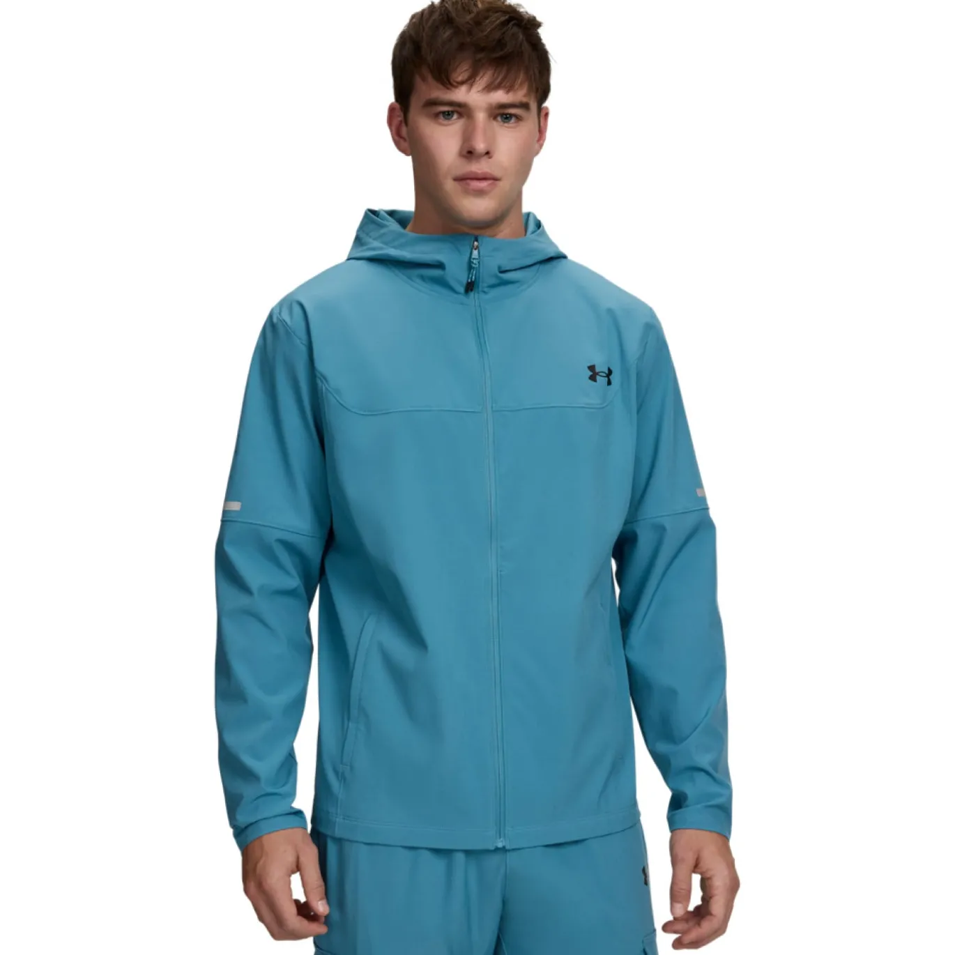 Under Armour Tech Utility Woven Jack Blauw Zwart