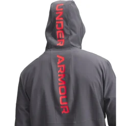 Under Armour Tech Utility Woven Jack Donkergrijs Lichtgrijs Rood