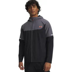 Under Armour Tech Utility Woven Jack Zwart Donkergrijs Zwart Rood