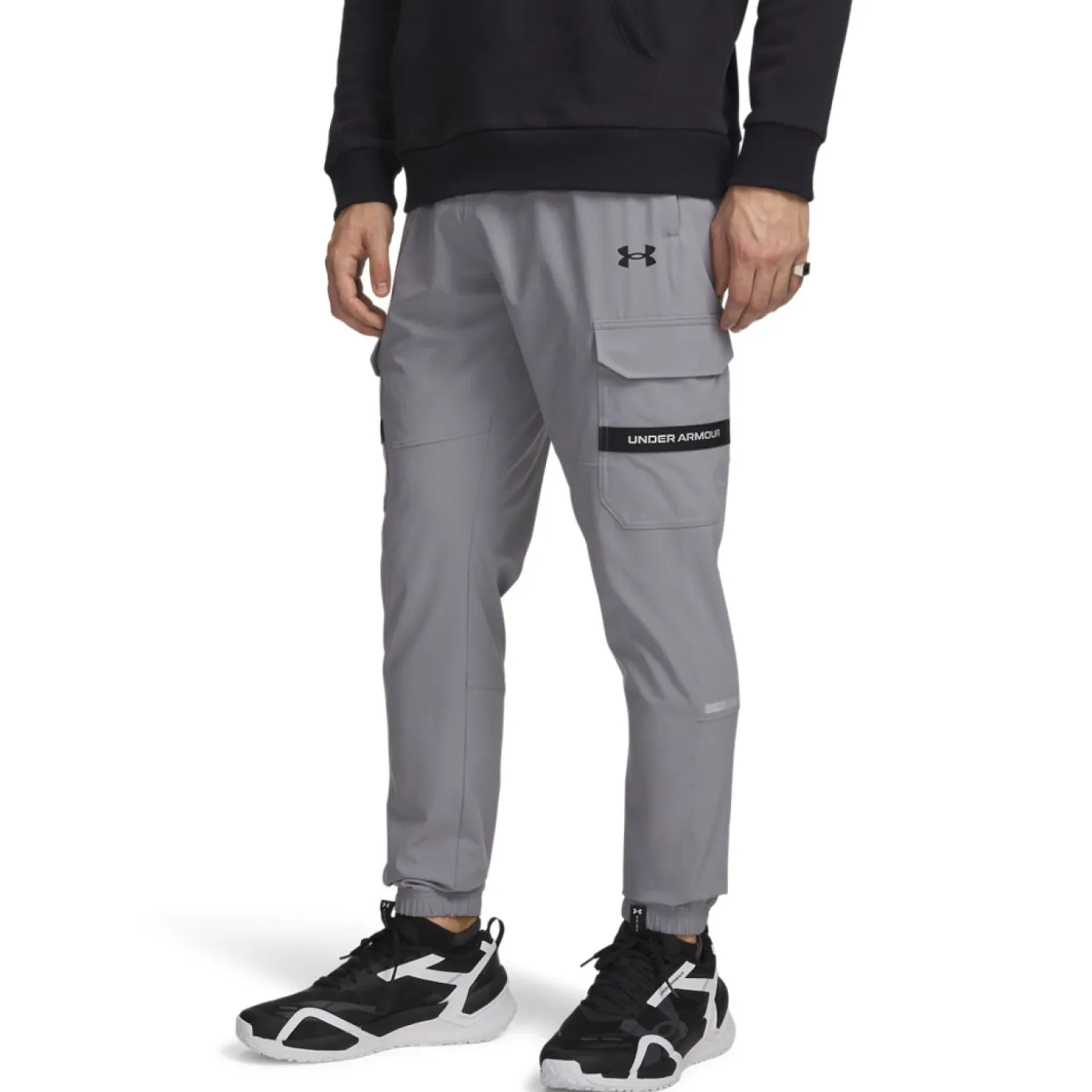 Under Armour Tech Utility Woven Cargobroek Grijs Zwart