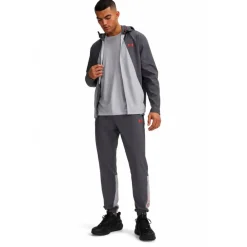 Under Armour Tech Utility Woven Trainingspak Full-Zip Donkergrijs Lichtgrijs Rood