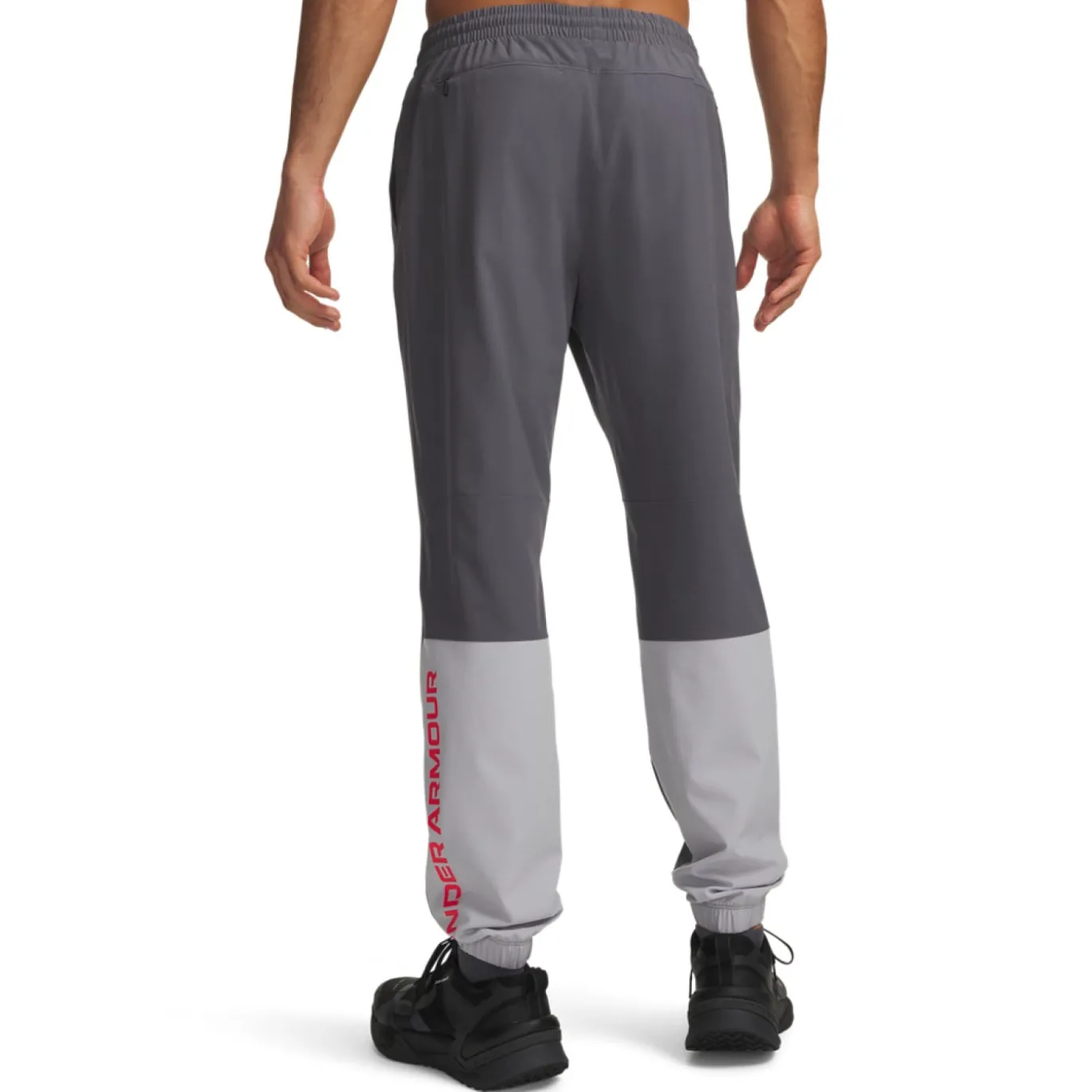 Under Armour Tech Utility Woven Trainingspak Full-Zip Donkergrijs Lichtgrijs Rood