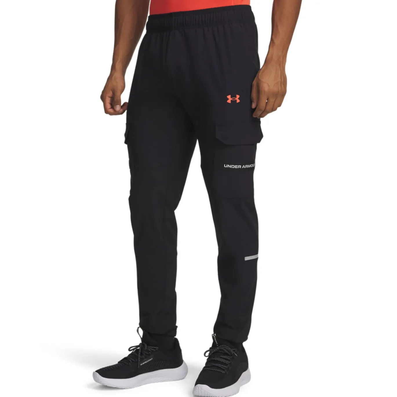 Under Armour Tech Utility Woven Trainingspak Full-Zip Zwart Donkergrijs Rood