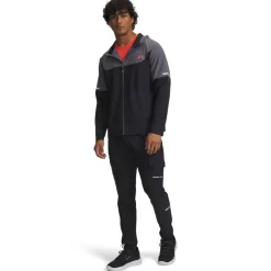 Under Armour Tech Utility Woven Trainingspak Full-Zip Zwart Donkergrijs Rood