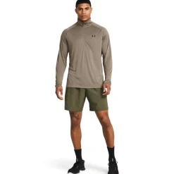 Under Armour Tech Woven Wordmark Trainingsbroekje Olijfgroen Zwart