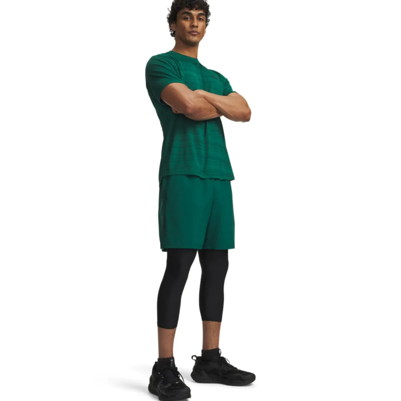 Under Armour Tech Woven Wordmark Trainingsbroekje Donkergroen Zwart