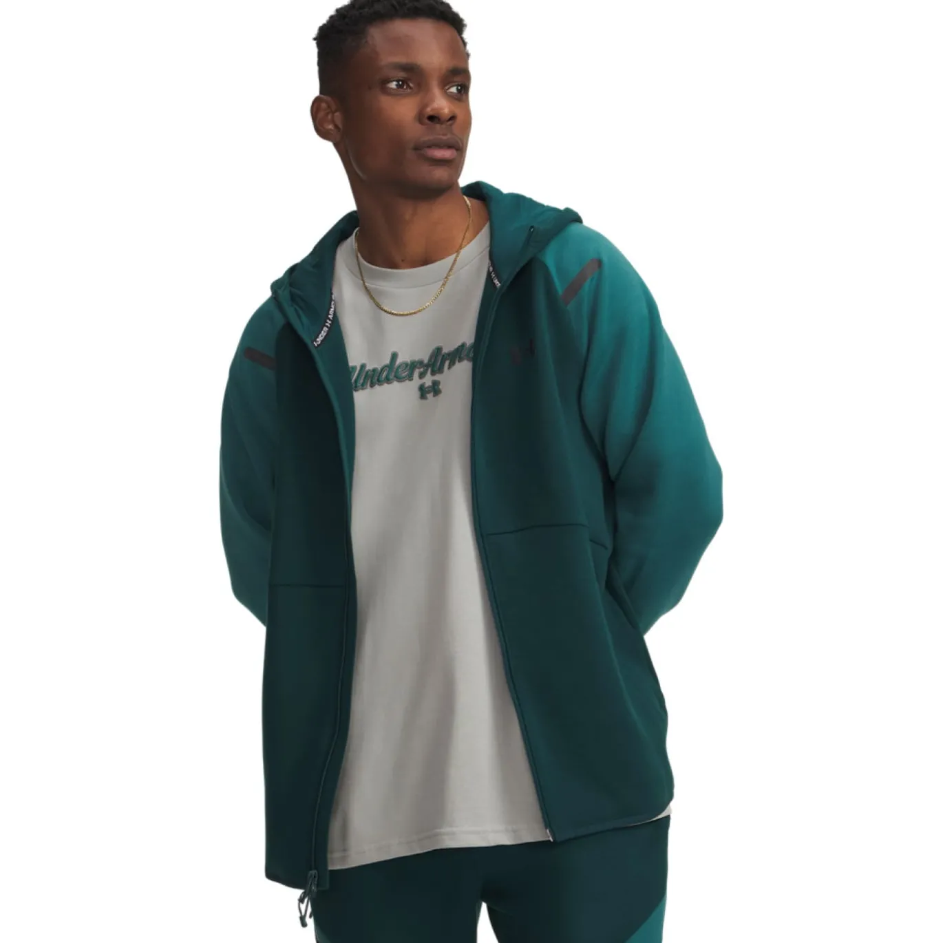 Under Armour Unstoppable Fleece Vest Turquoise Zwart