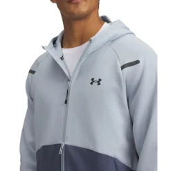 Under Armour Unstoppable Fleece Vest Lichtblauw Donkerblauw Zwart