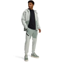 Under Armour Unstoppable Fleece Joggingbroek Grijs Mintgroen Zwart