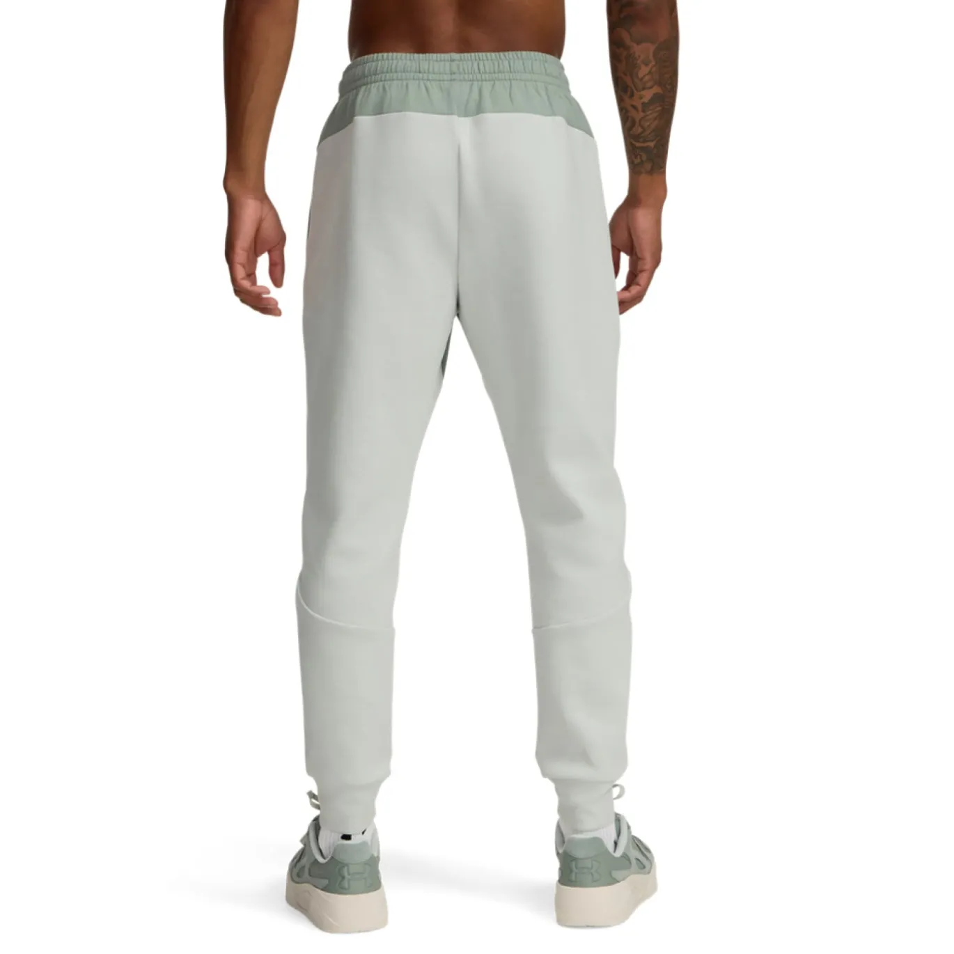 Under Armour Unstoppable Fleece Joggingbroek Grijs Mintgroen Zwart