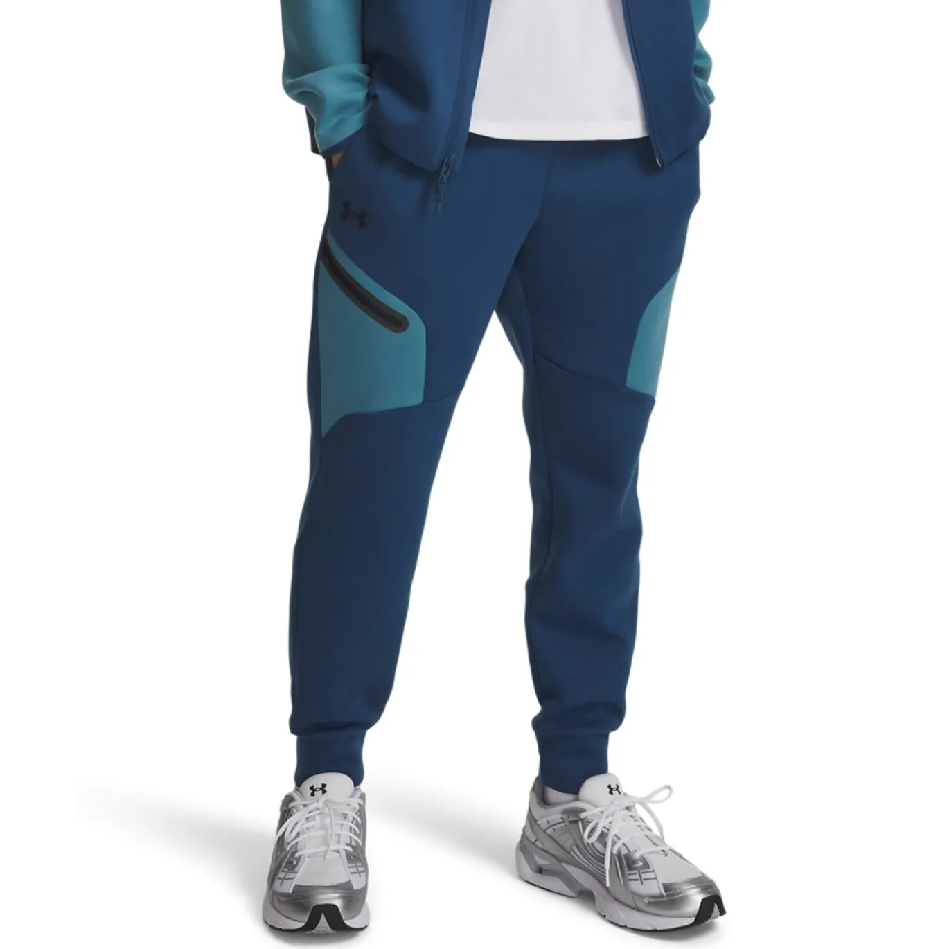 Under Armour Unstoppable Fleece Joggingbroek Donkerblauw Lichtblauw
