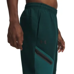 Under Armour Unstoppable Fleece Joggingbroek Donkergroen Groen Zwart