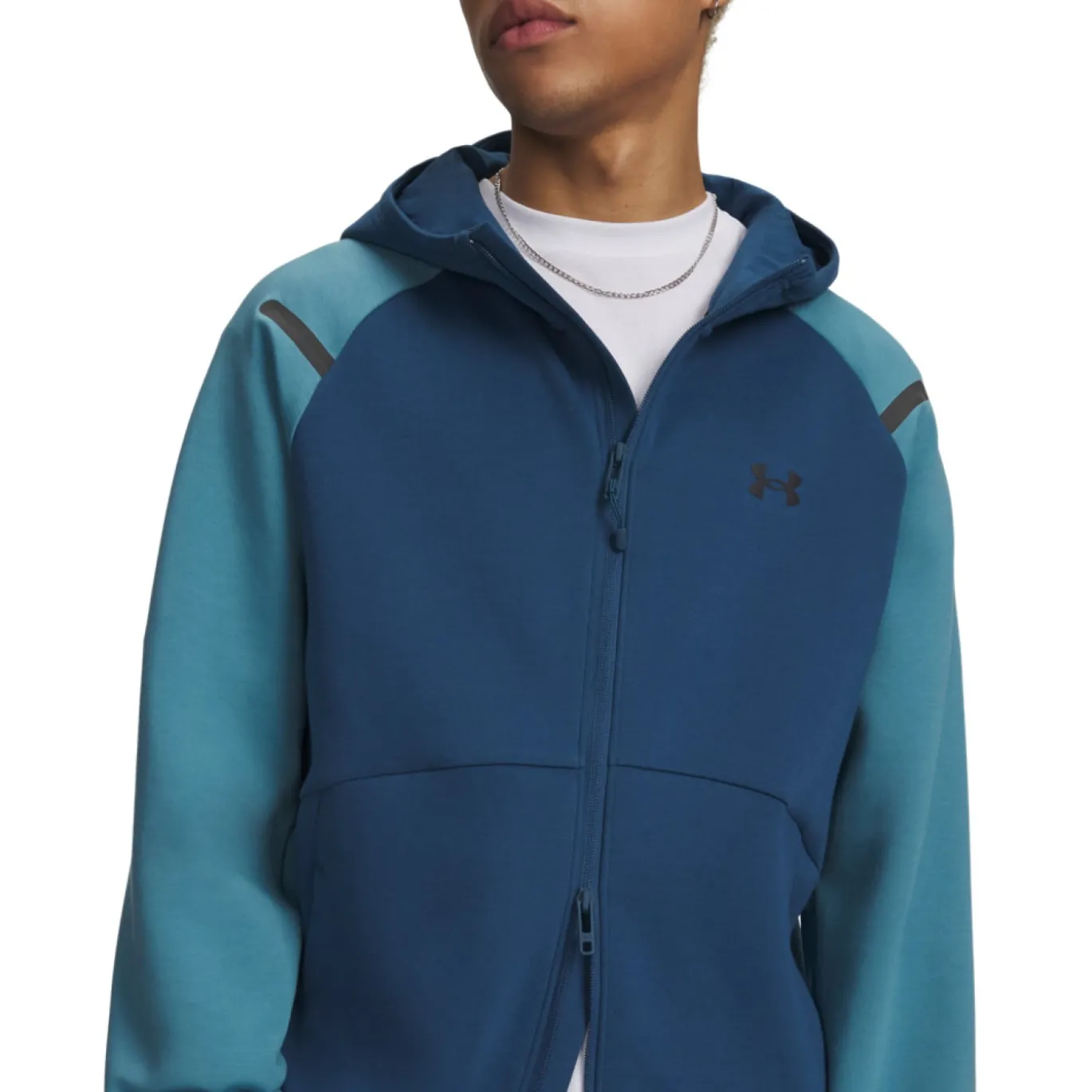 Under Armour Unstoppable Fleece Trainingspak Full-Zip Donkerblauw Lichtblauw