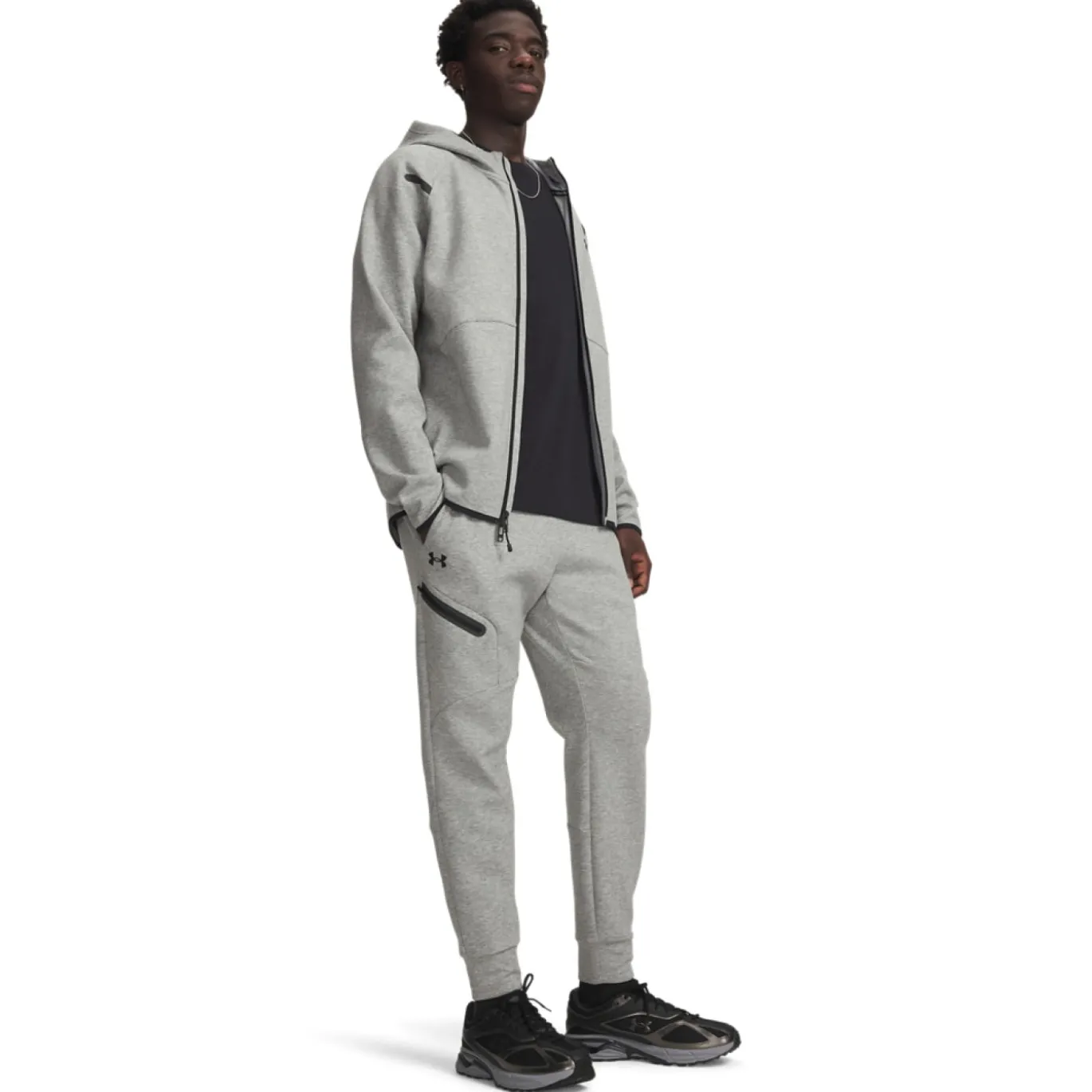 Under Armour Unstoppable Fleece Joggingbroek Grijs Zwart
