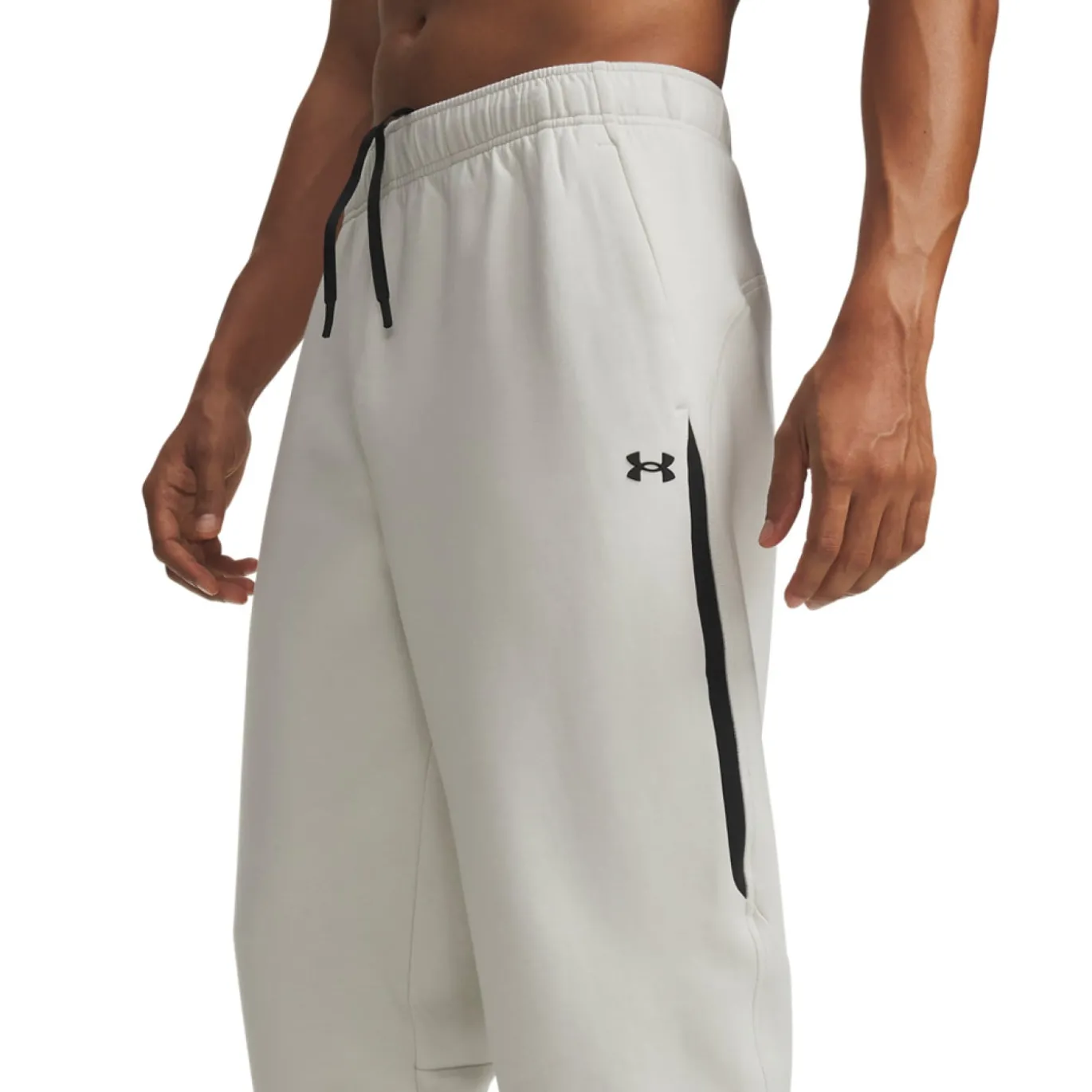 Under Armour Unstoppable Fleece Joggingbroek Gebroken Wit Zwart