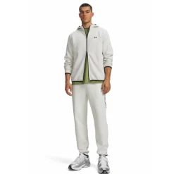 Under Armour Unstoppable Fleece Trainingspak Full-Zip Gebroken Wit Zwart