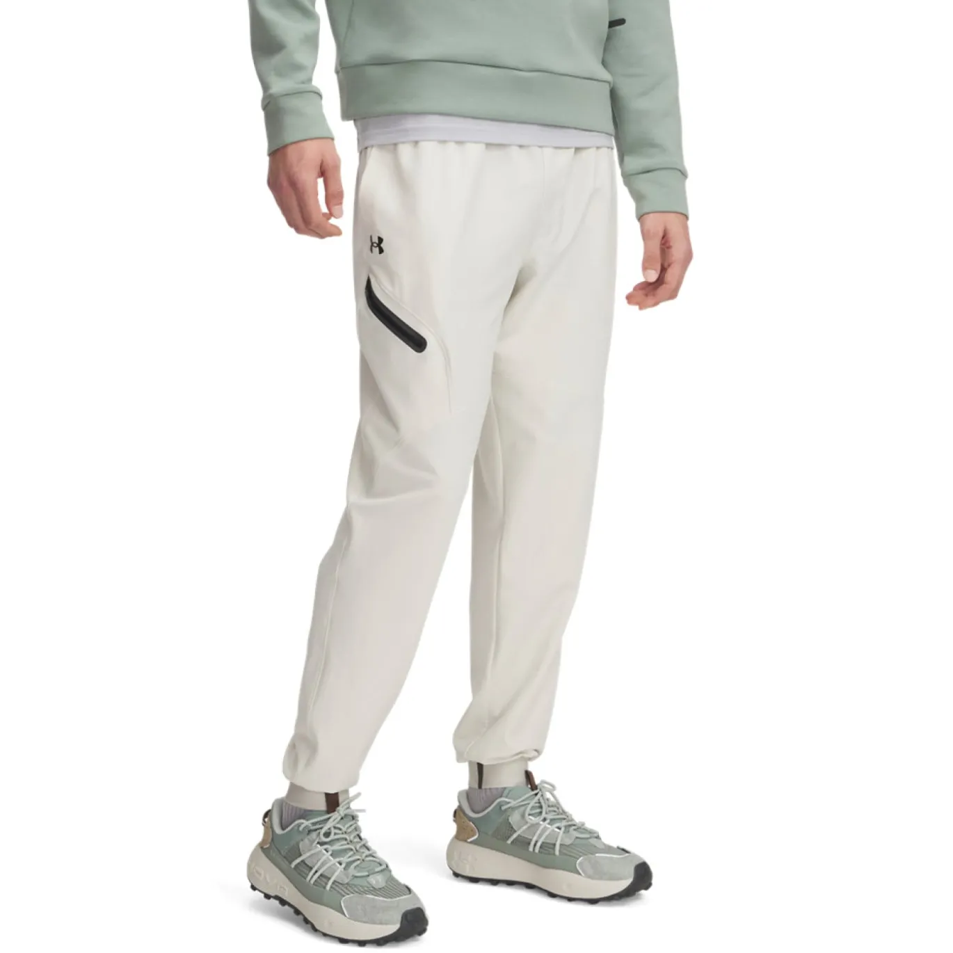Under Armour Unstoppable Woven Trainingsbroek Wit Zwart