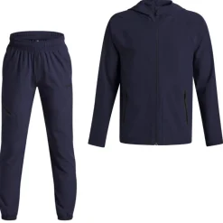 Under Armour Unstoppable Woven Trainingspak Full-Zip Kids Donkerblauw
