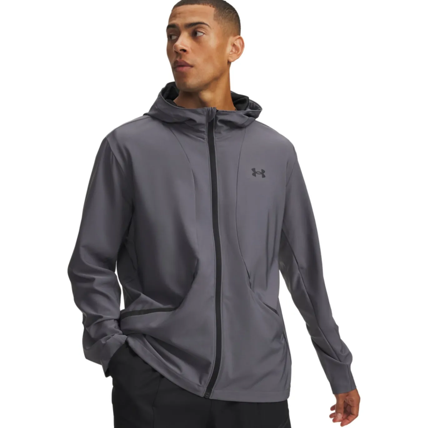 Under Armour Unstoppable Woven Jack Donkergrijs Zwart