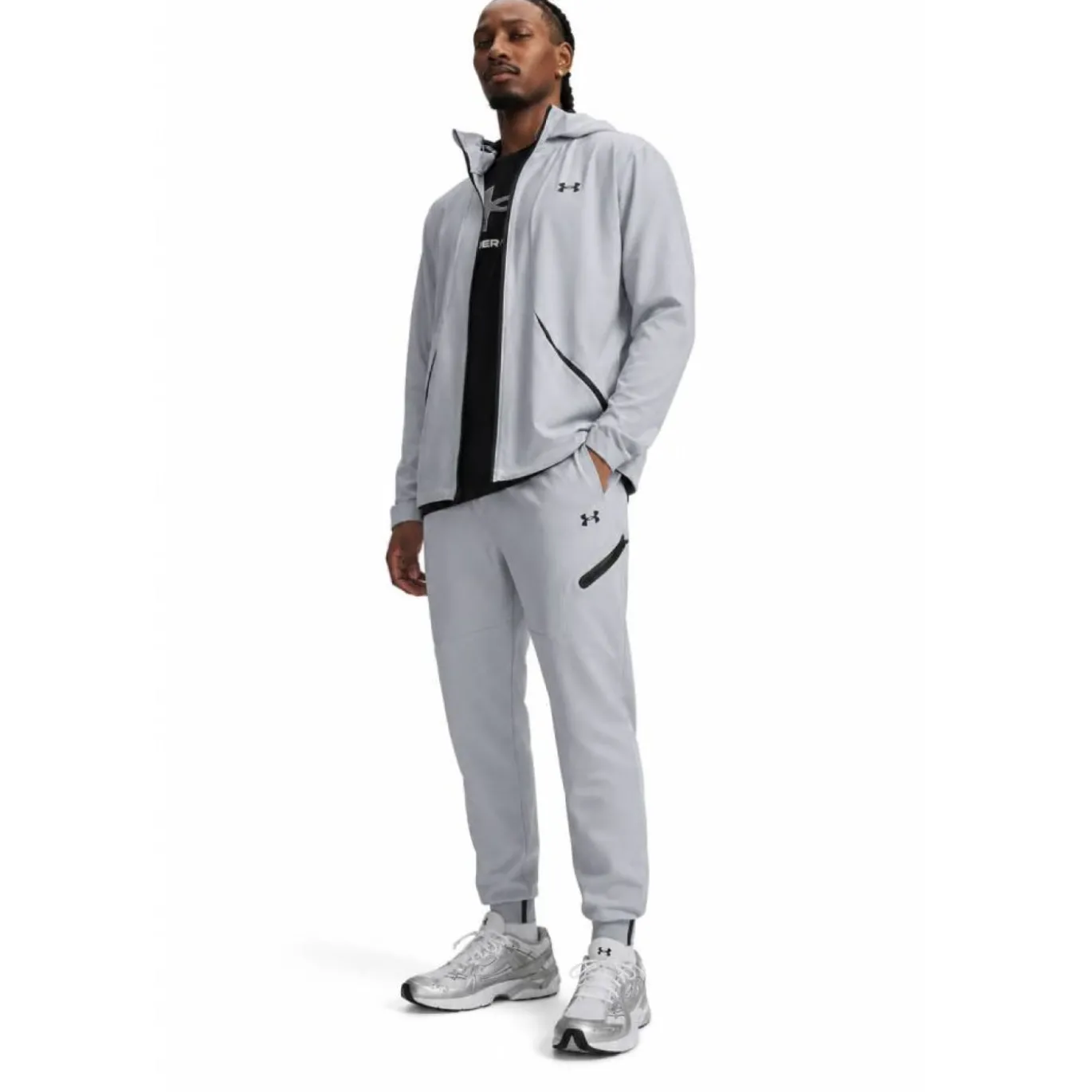 Under Armour Unstoppable Woven Trainingspak Lichtgrijs Zwart