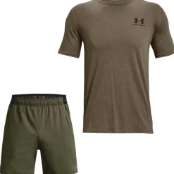 Under Armour Vanish Woven Left Chest Logo Zomerset Olijfgroen Zwart