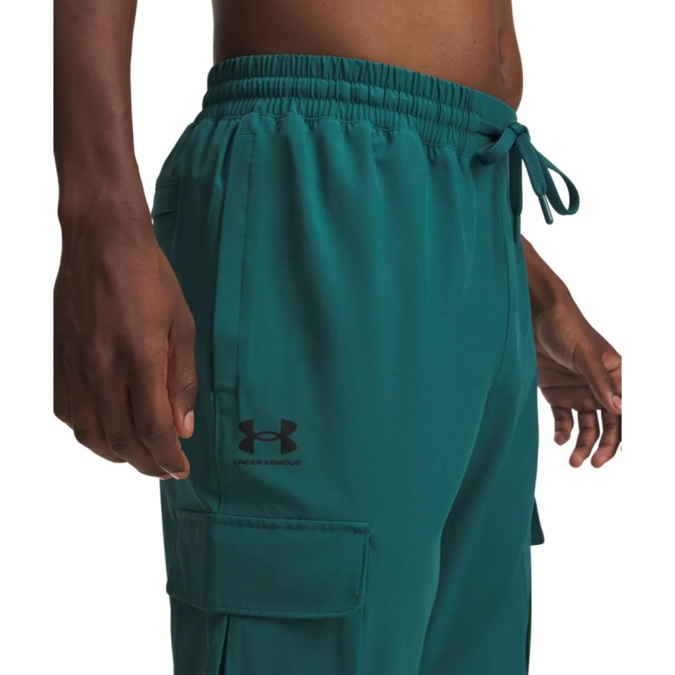 Under Armour Vibe Woven Cargo Broek Donkergroen Zwart