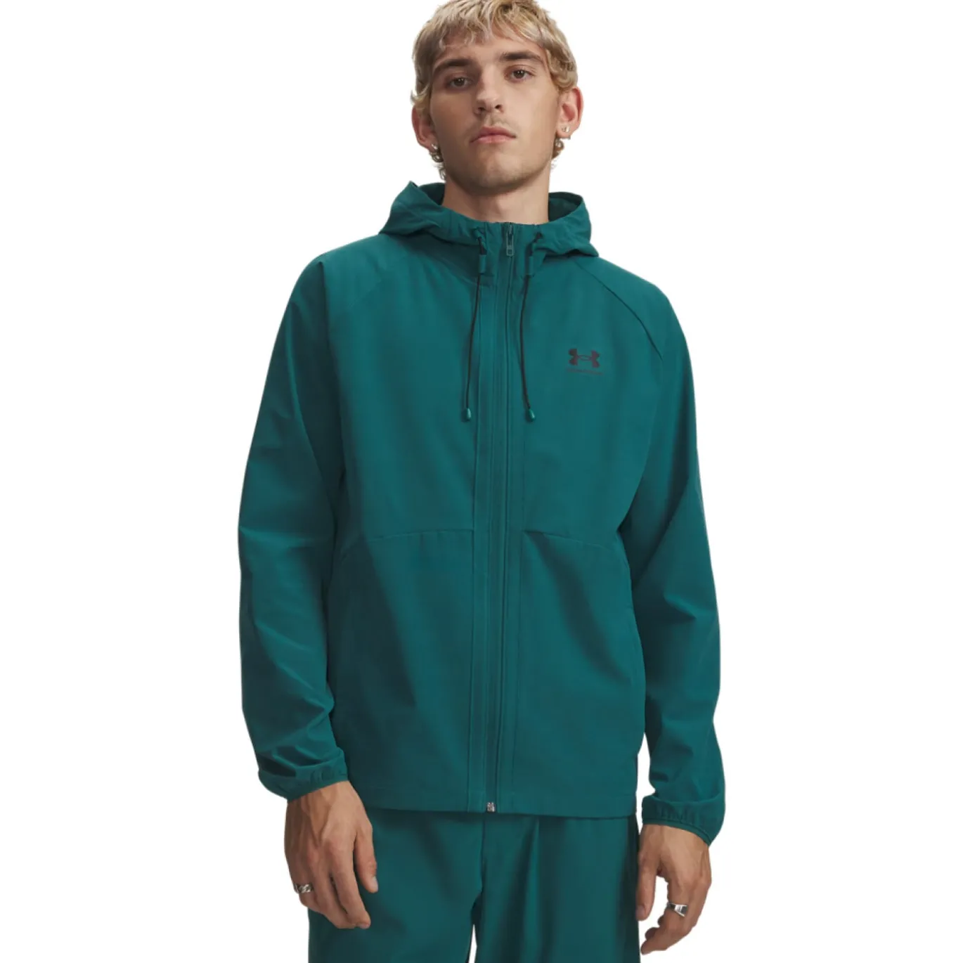 Under Armour Vibe Woven Cargo Trainingspak Donkergroen Zwart
