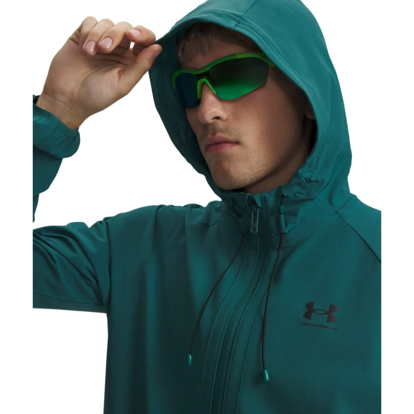 Under Armour Vibe Woven Windbreaker Donkergroen Zwart
