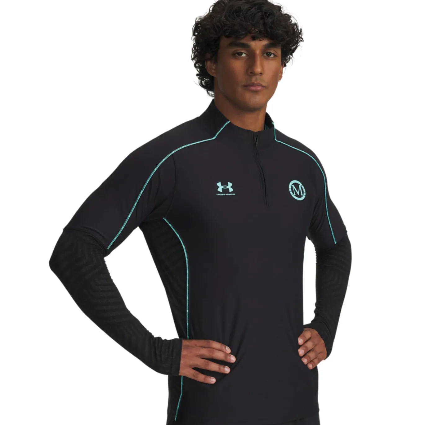 Under Armour x Mansory Challenger Trainingstrui 1/4-Zip Zwart Turquoise